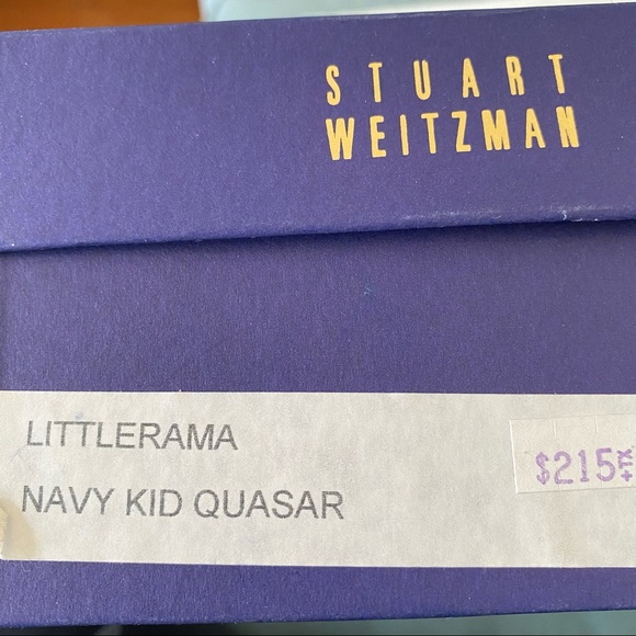 Stuart Weitzman Navy Kid Quasar Heels - Picture 12 of 12